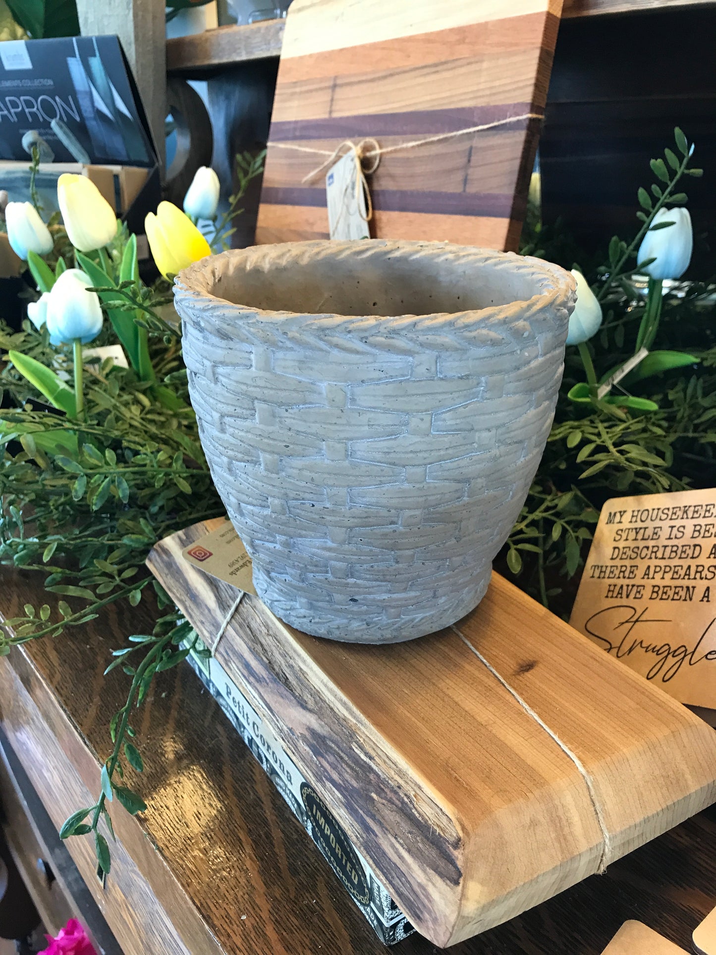Cement Patio Pots