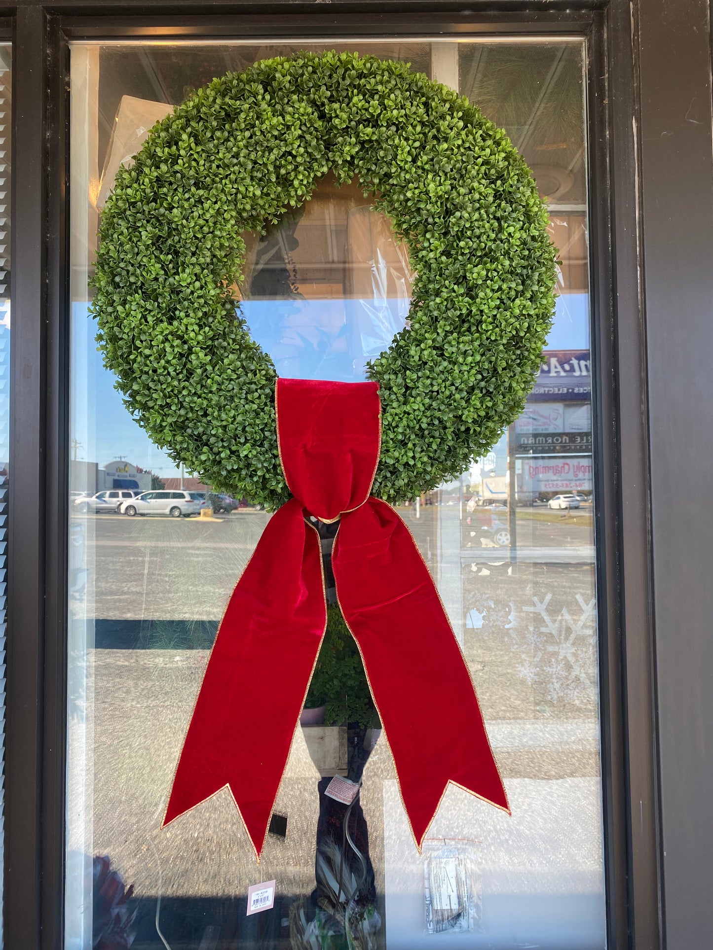 6"x 70" Red Velvet Banner/ Wreath Sash with Gold Backing (Sash Only)