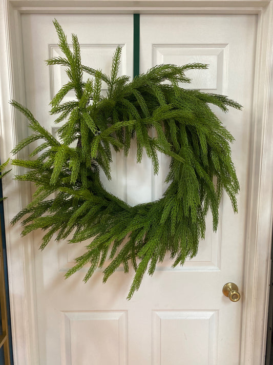 28" Real Touch Forest Norfolk Pine Wreath
