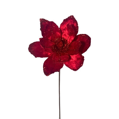 Glam Me Up Magnolia Stem 24" Red