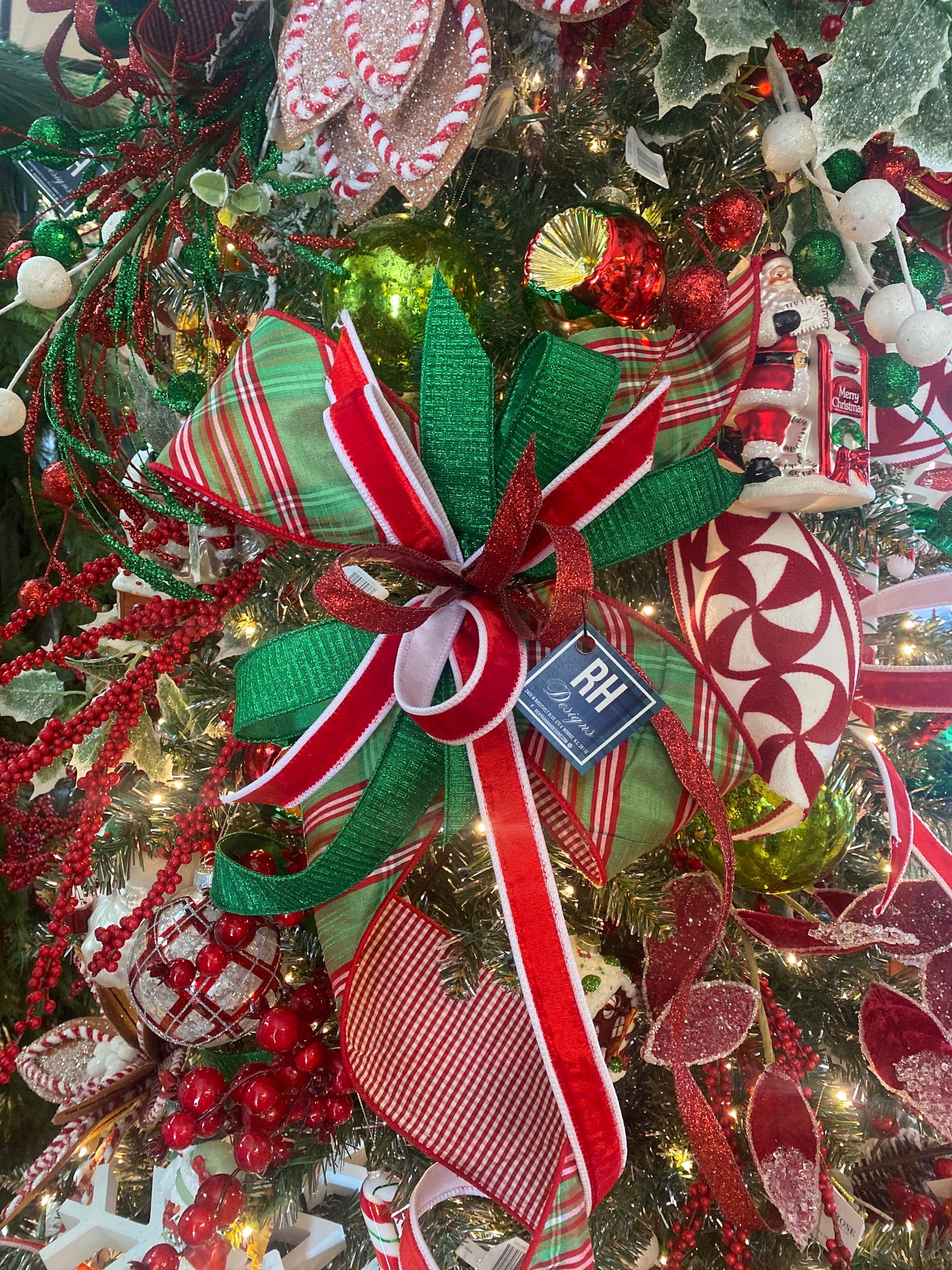 North Pole Plaid Bow