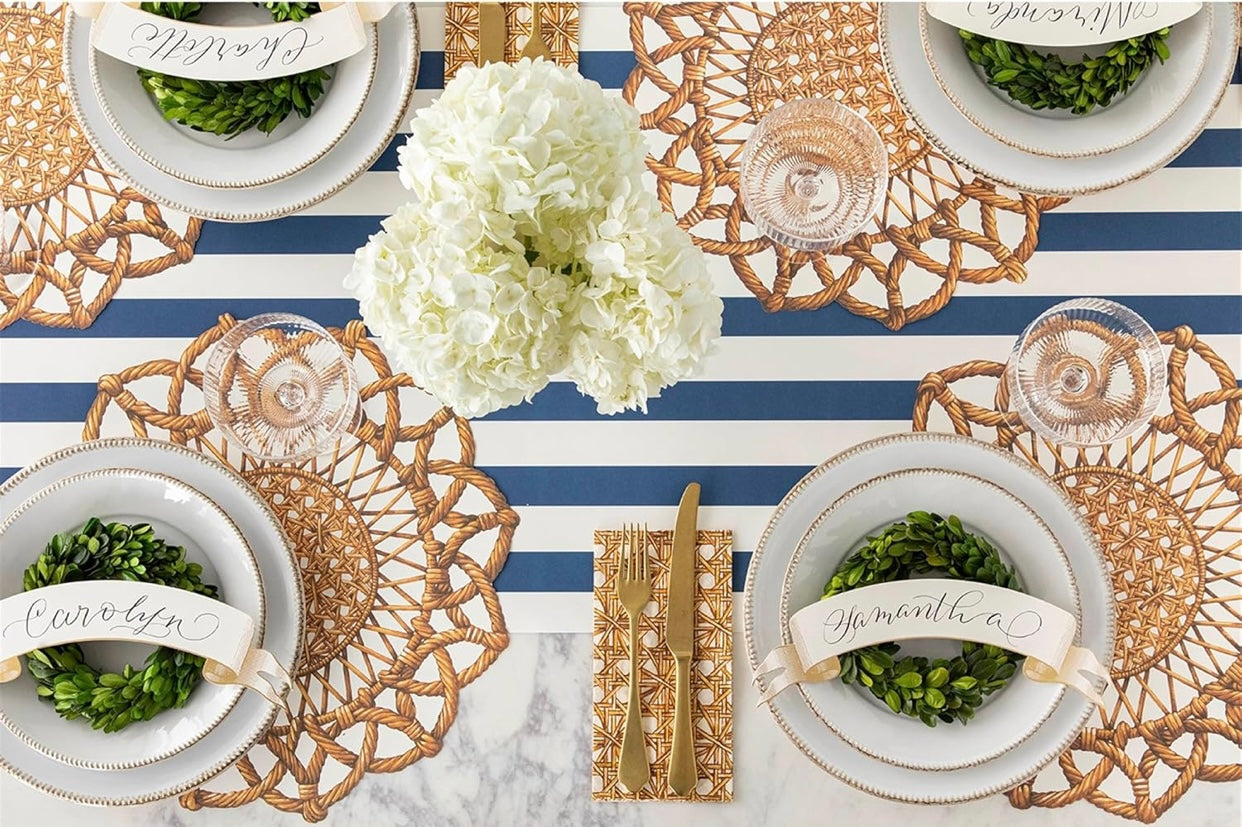 Die-cut Rattan Weave Placemat - 12 sheets