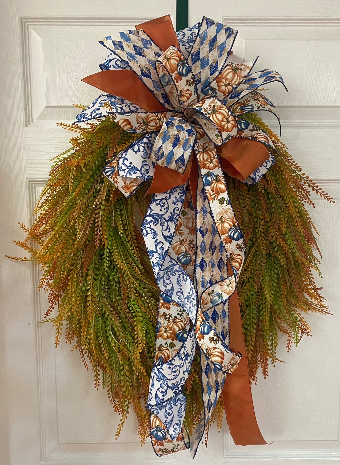 Orange, Royal & Navy Pumpkin Bow (Bow Only)