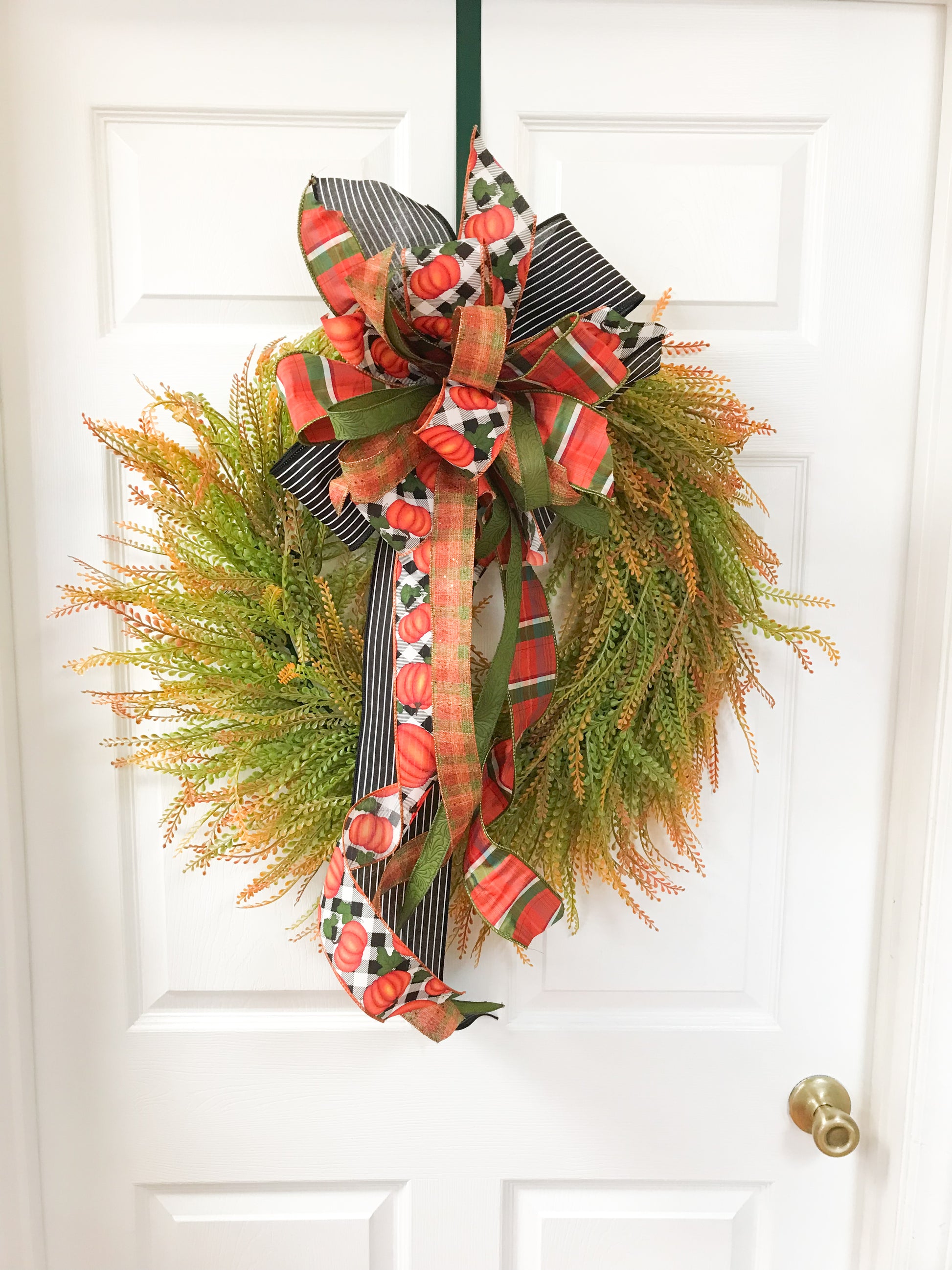 24” Round Fall Bead Grass Wreath UV Protected (Wreath Only)