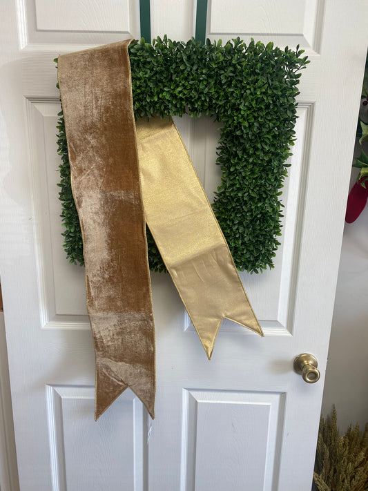 70” Gold Velvet Banner including A Embroidery (Please know there is a 1 week turn around time on Embroidery for this item)