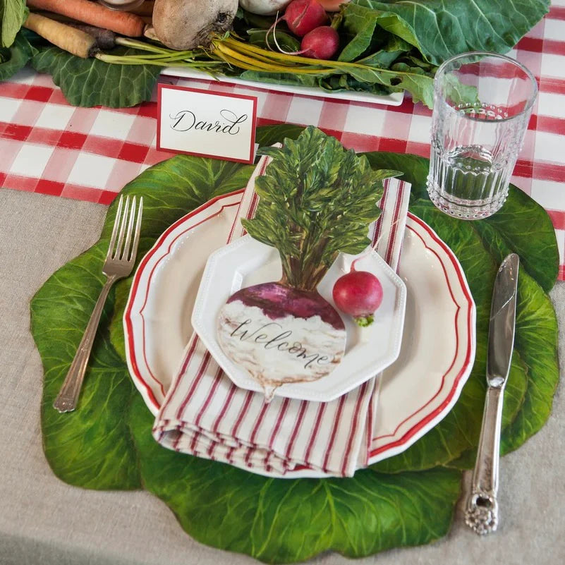 Die Cut Cabbage Placemat - 12 Sheets