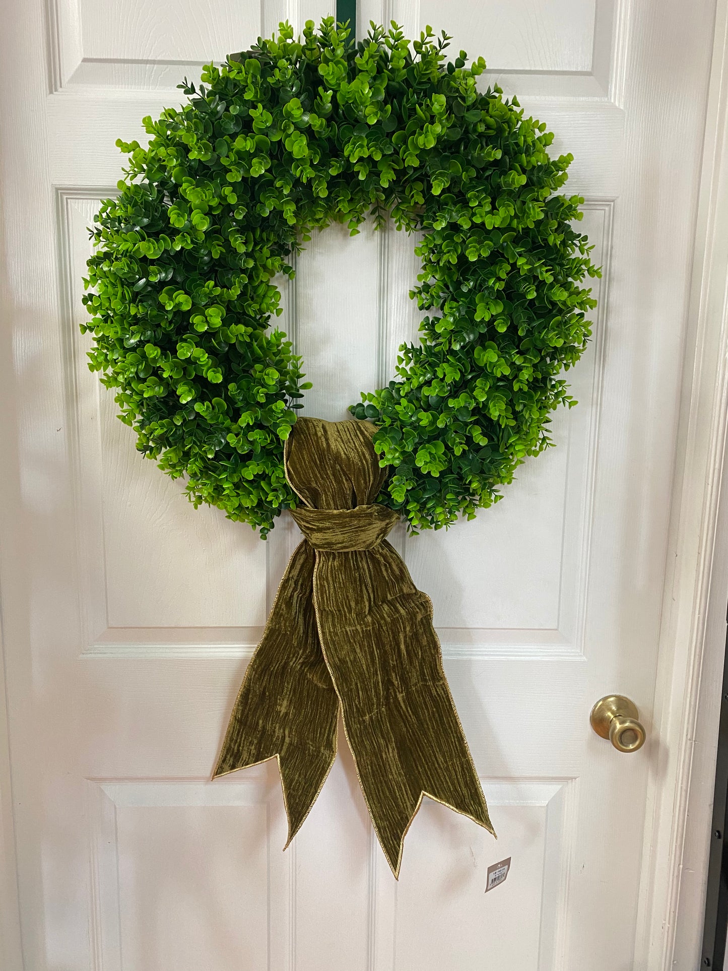 6"x70" Moss Banner/ Wreath Sash with Gold Backing