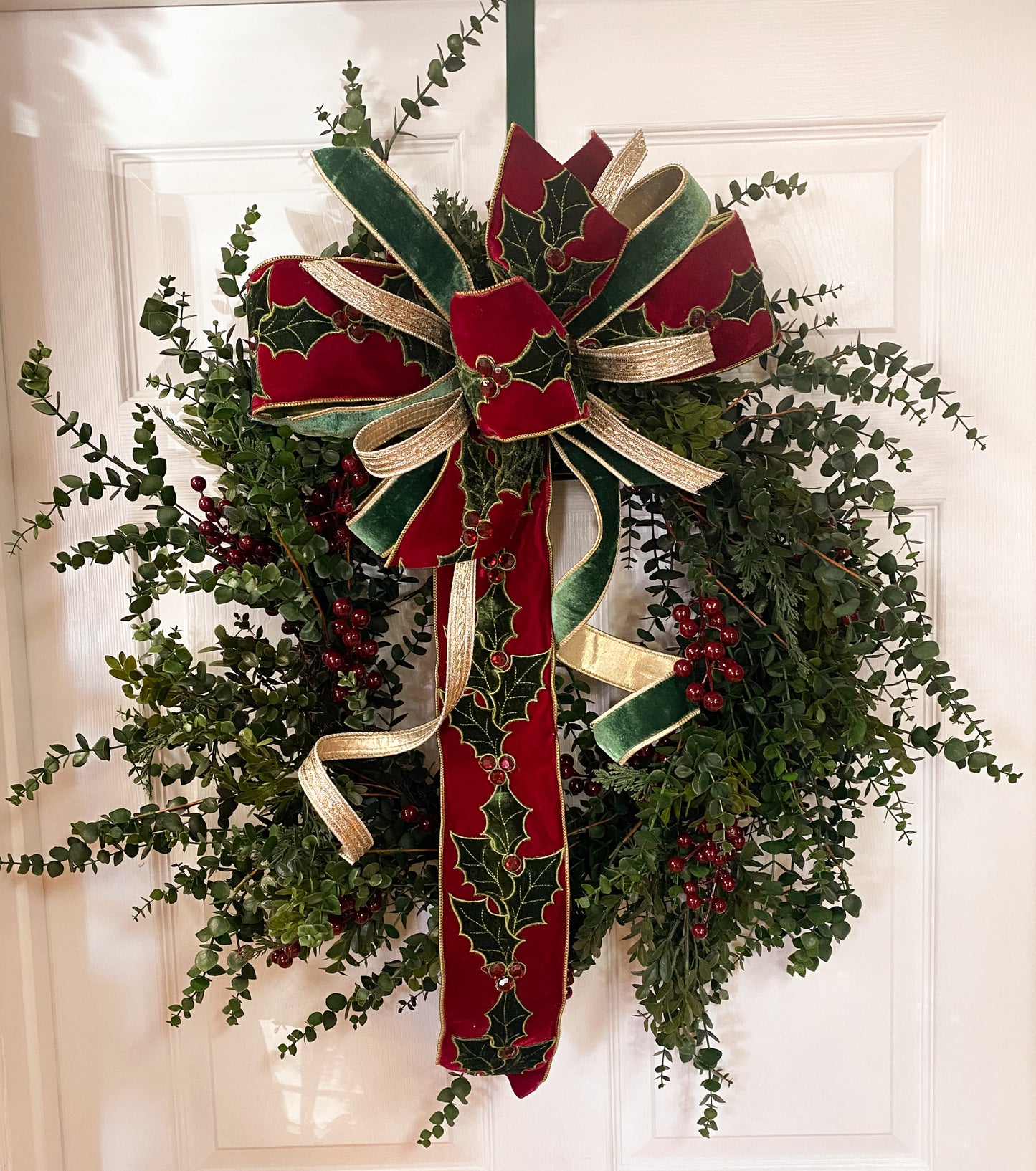Holly-days Wreath with Bow