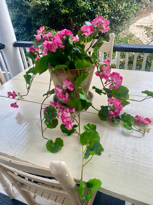 Pink 36" UV Hanging Geranium Plant Bush